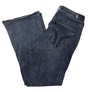 Hollister Curvy Mid-Rise Boot Cut Black Jeans Soft Stretch Women's 14R W32R